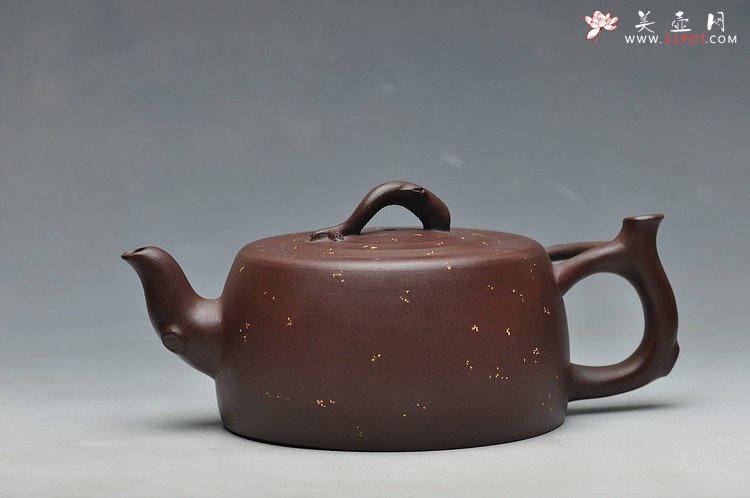 紫砂壶图片：原创作品 舒展淡雅  全手花好月圆 - 宜兴紫砂壶网