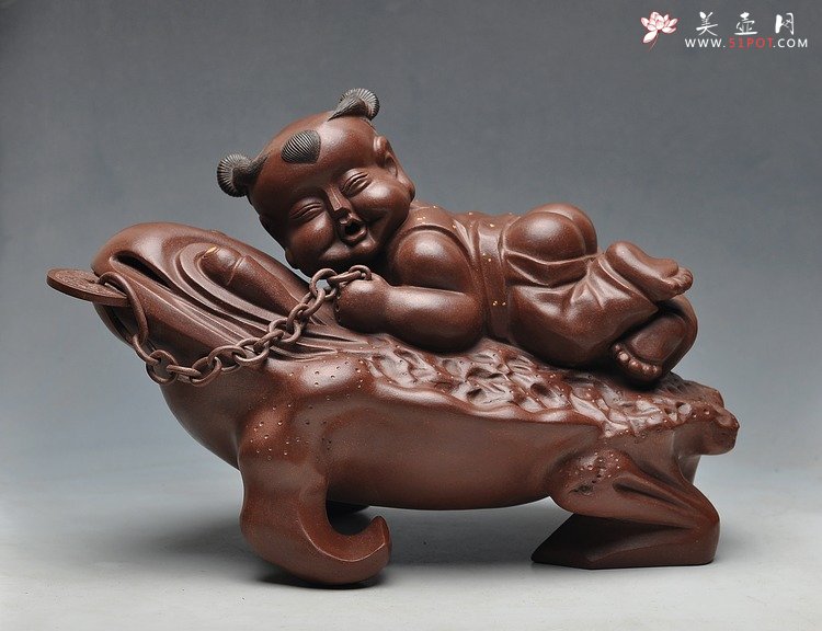 紫砂壶图片：精品重器 刘海戏金蟾 - 宜兴紫砂壶网