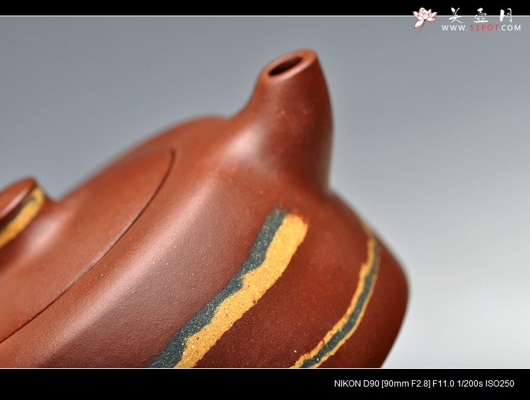 紫砂壶图片：敦厚可人 实用精品 小天际 优质老拼紫 双色绞泥 - 宜兴紫砂壶网