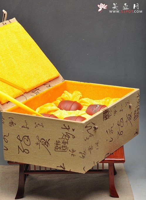 紫砂壶图片：品茗杯套组  泥绘精品 朱泥 - 宜兴紫砂壶网