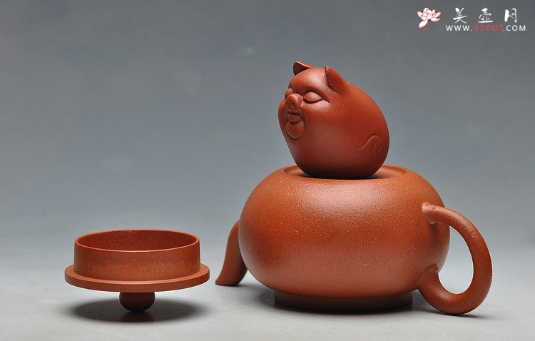 紫砂壶图片：珠圆玉润 饱满可人全手降坡之平盖莲子 - 宜兴紫砂壶网