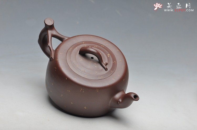 紫砂壶图片：原创作品 舒展淡雅  全手花好月圆 - 宜兴紫砂壶网