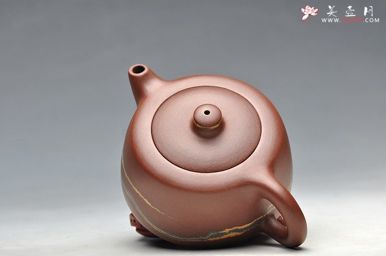 紫砂壶图片：敦厚可人 实用精品 小天际 优质老拼紫 双色绞泥 - 宜兴紫砂壶网