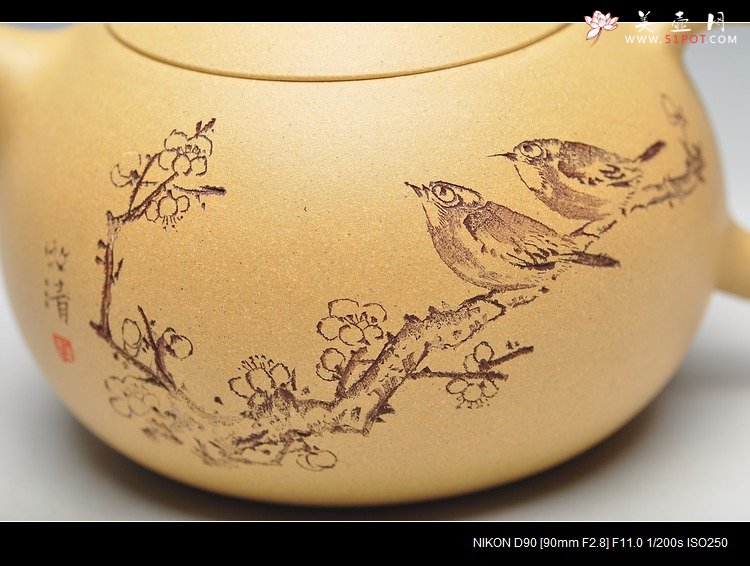 紫砂壶图片：本山绿 饱满可趣 经典西施 - 宜兴紫砂壶网