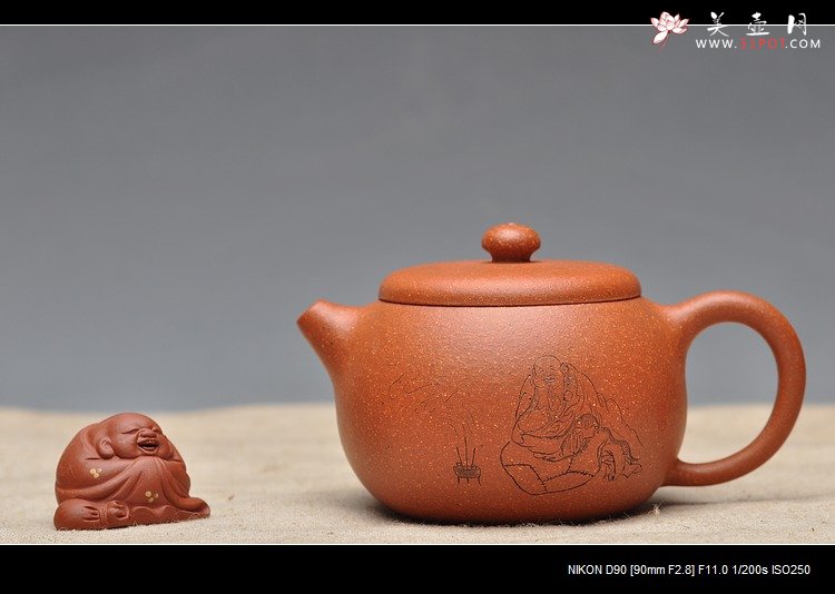 紫砂壶图片：是笑是佛 笑口米勒  宽口文旦 - 宜兴紫砂壶网
