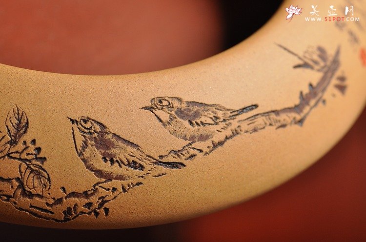 紫砂壶图片：文房雅玩 清雅老味 笔洗 - 宜兴紫砂壶网