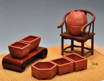 紫砂壶图片：团购  全手胶泥微型花盆 漂亮好玩 - 宜兴紫砂壶网