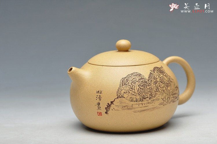紫砂壶图片：2只老虎 乳香之西施~~ - 宜兴紫砂壶网