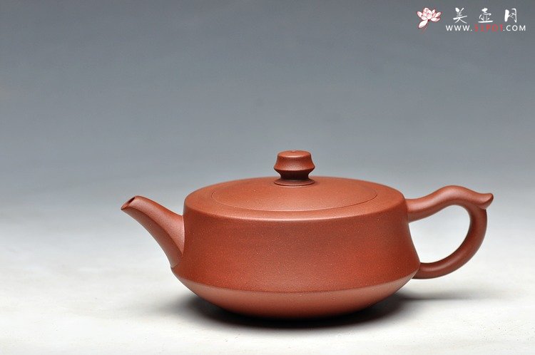 紫砂壶图片：口盖大 适合绿茶 优质青水泥 柱础 - 宜兴紫砂壶网