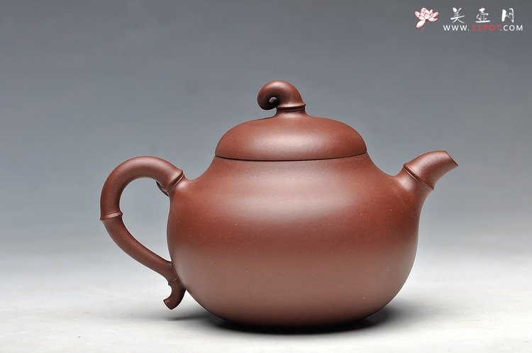 紫砂壶图片：原创作品  吉竹 灵巧清韵 线条流畅 - 宜兴紫砂壶网