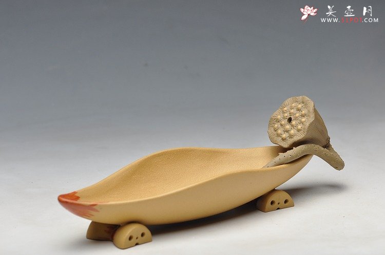 紫砂壶图片：荷叶香插 最新样式  蛮有特点 精致 - 宜兴紫砂壶网