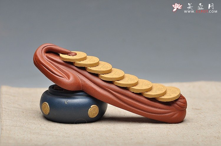 紫砂壶图片：腰缠万贯 好玩生财 - 宜兴紫砂壶网