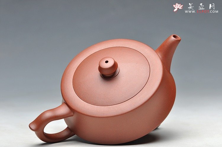 紫砂壶图片：口盖大 适合绿茶 优质青水泥 柱础 - 宜兴紫砂壶网