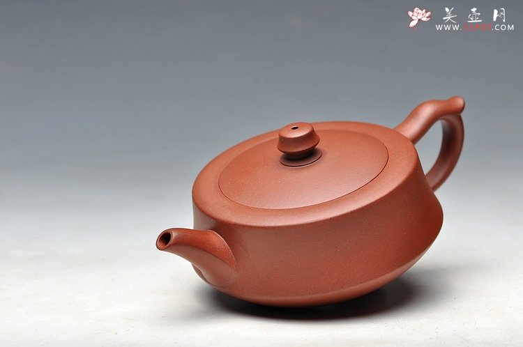 紫砂壶图片：口盖大 适合绿茶 优质青水泥 柱础 - 宜兴紫砂壶网