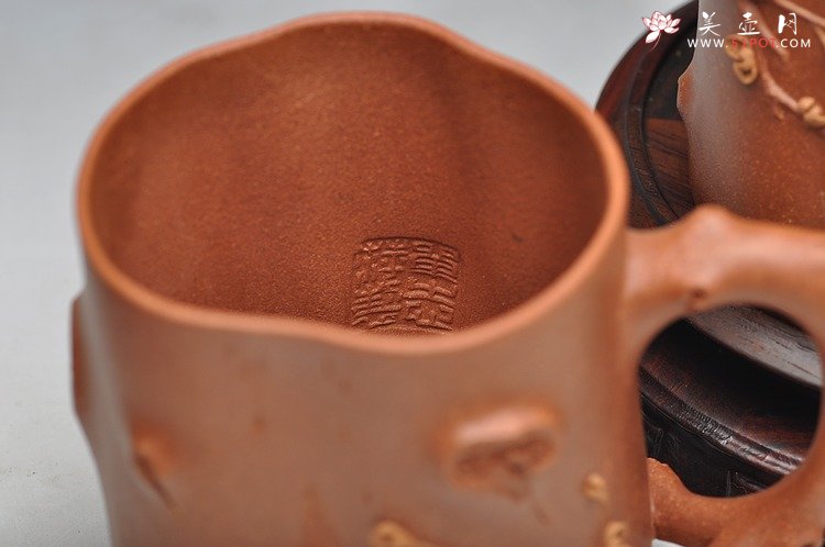 紫砂壶图片：全手立体梅花单杯 一对 - 宜兴紫砂壶网