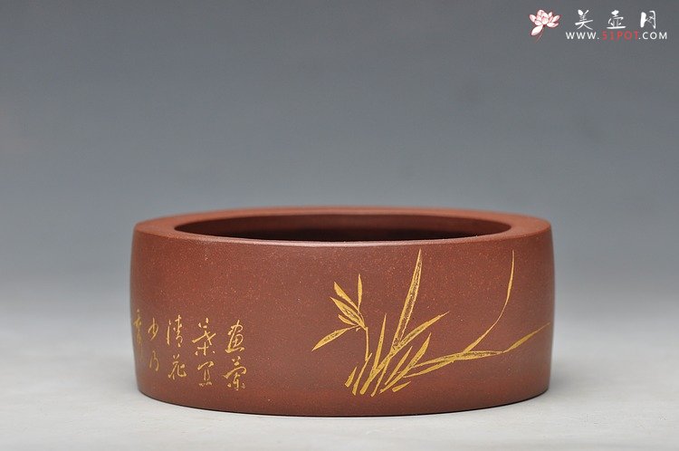 紫砂壶图片：文房雅器 笔洗 全手 金石味道 - 宜兴紫砂壶网