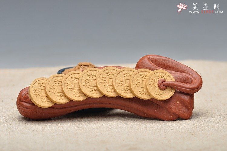 紫砂壶图片：腰缠万贯 好玩生财 - 宜兴紫砂壶网