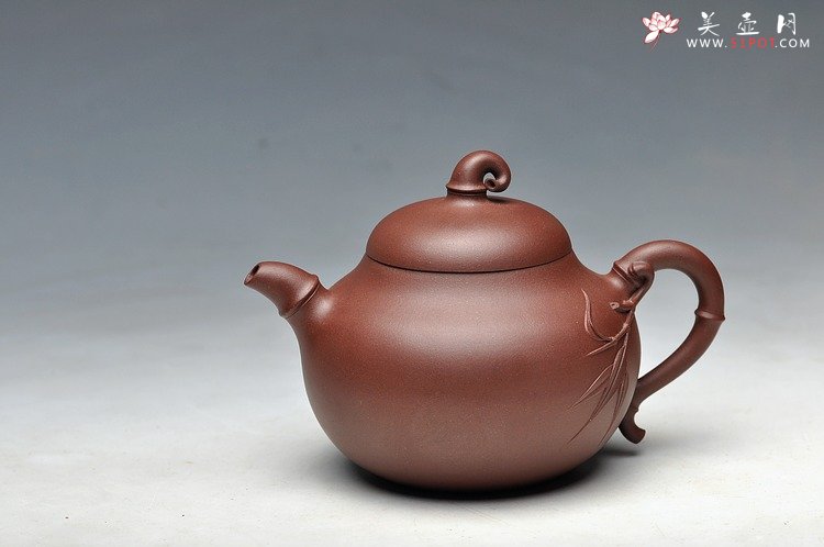 紫砂壶图片：原创作品  吉竹 灵巧清韵 线条流畅 - 宜兴紫砂壶网