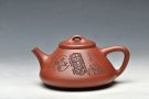 紫砂壶图片：值得期待的实力陶手 张听刚装饰 全手子冶石瓢 进步看得见 - 宜兴紫砂壶网