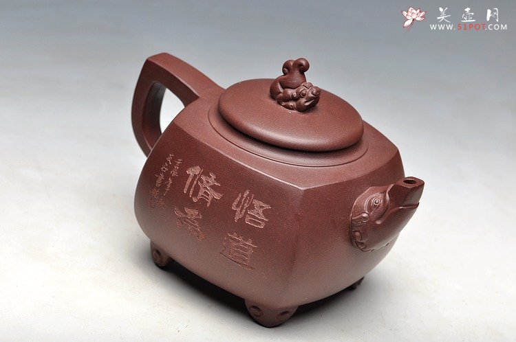 紫砂壶图片：闲然别致 生动可爱 鱼龙壶 - 宜兴紫砂壶网