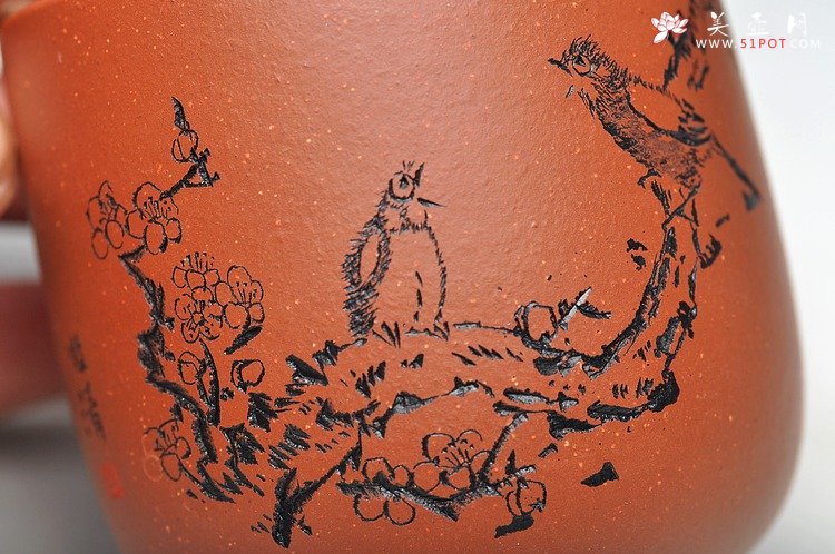 紫砂壶图片：八大风格之 高温小红泥圆亭杯 降坡泥斗笠杯 - 宜兴紫砂壶网