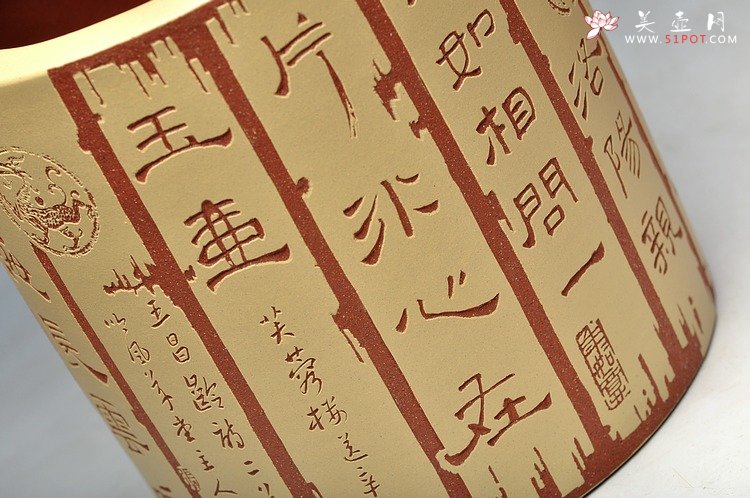 紫砂壶图片：竹简之美 一片冰心在玉壶 笔筒 个性 - 宜兴紫砂壶网