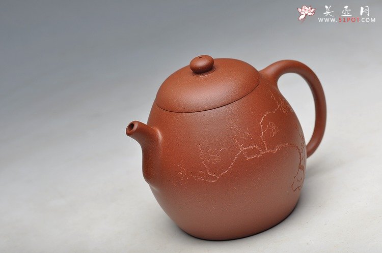 紫砂壶图片：唐彬杰款龙蛋 尹君峰全手新作 挺拔有力 朱砂泥 - 宜兴紫砂壶网