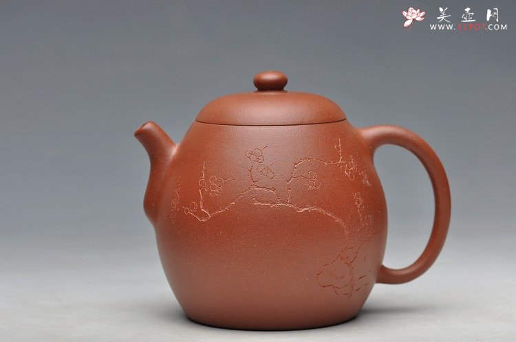 紫砂壶图片：唐彬杰款龙蛋 尹君峰全手新作 挺拔有力 朱砂泥 - 宜兴紫砂壶网