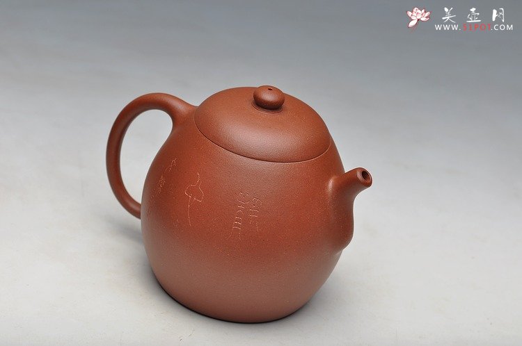 紫砂壶图片：唐彬杰款龙蛋 尹君峰全手新作 挺拔有力 朱砂泥 - 宜兴紫砂壶网