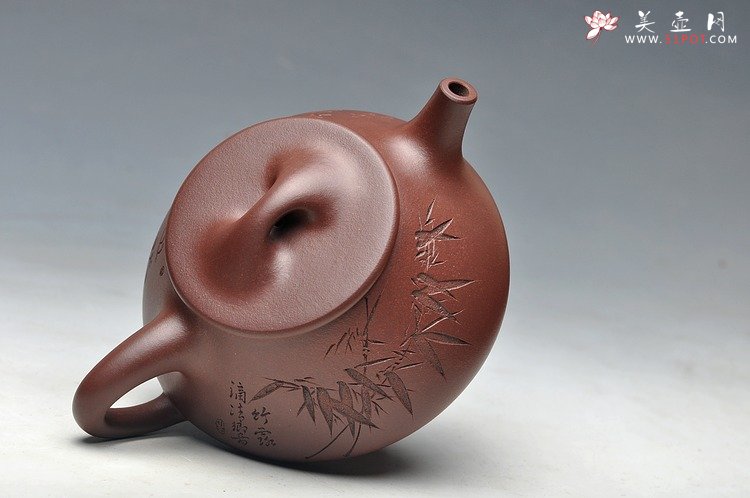 紫砂壶图片：墨生装饰 全手中石瓢 许国卫代表器形 - 宜兴紫砂壶网