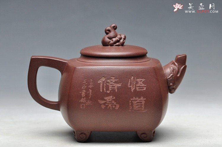 紫砂壶图片：闲然别致 生动可爱 鱼龙壶 - 宜兴紫砂壶网