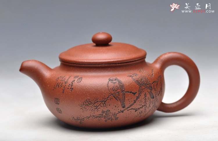 紫砂壶图片：岁月静好 白头偕老 精品老紫泥清水泥降坡泥一套小仿古 - 宜兴紫砂壶网