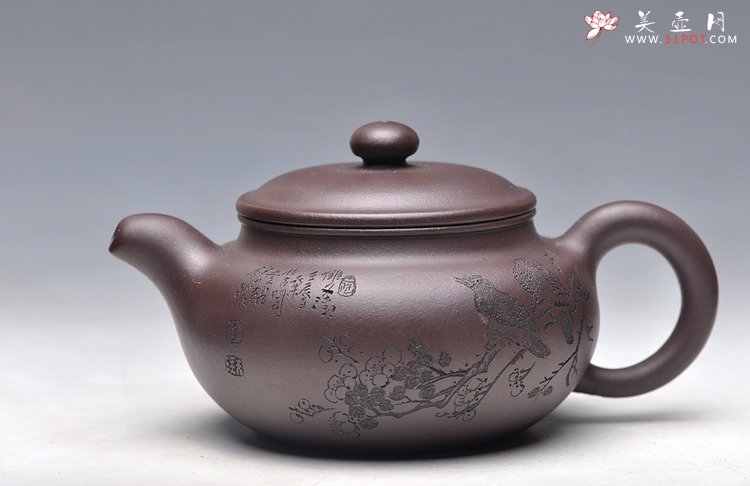 紫砂壶图片：岁月静好 白头偕老 精品老紫泥清水泥降坡泥一套小仿古 - 宜兴紫砂壶网