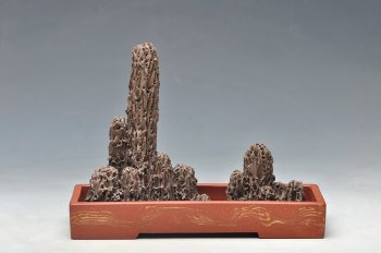 紫砂壶图片：假山盆景一套 绞泥盆 小景DIYo(∩_∩)o  - 宜兴紫砂壶网