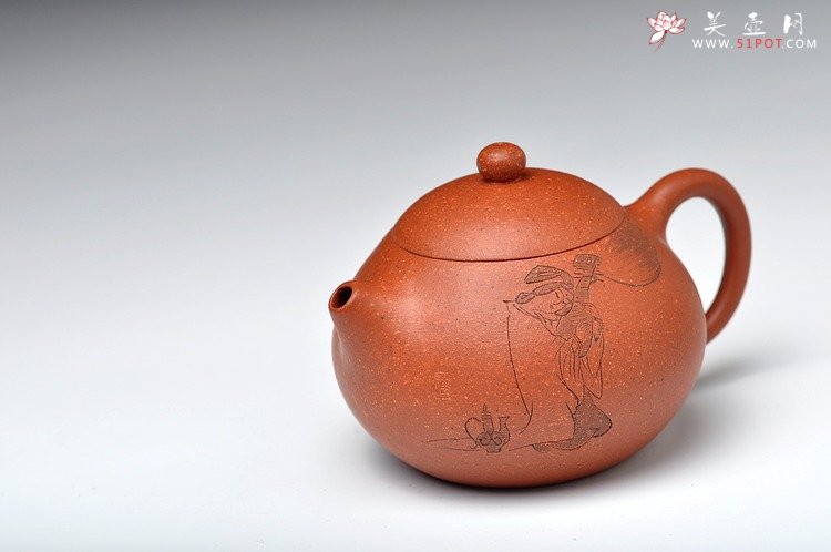 紫砂壶图片：笑靥如花 千里共婵娟 Q版文旦 娇小可爱 - 宜兴紫砂壶网