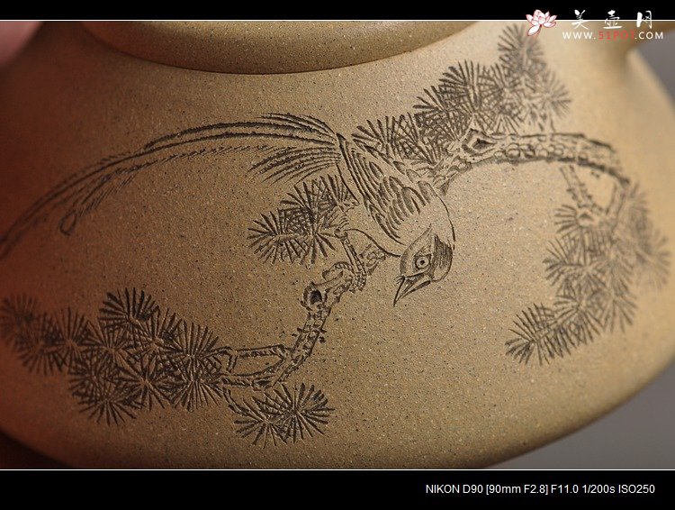 紫砂壶图片：素雅文气 全手子冶石瓢 谭华斌装饰 - 宜兴紫砂壶网