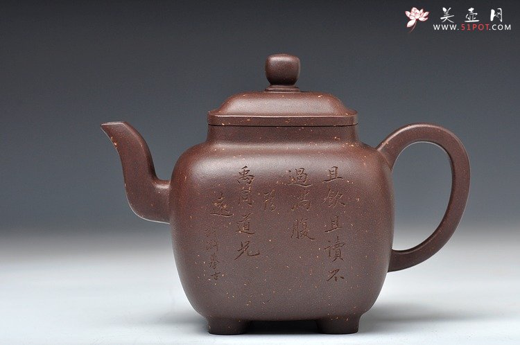 紫砂壶图片：浑厚高俊 风骨丰雅 全手镶接成型  鸣远四方 - 宜兴紫砂壶网