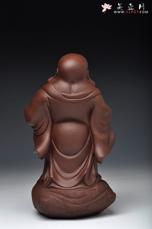 紫砂壶图片：元宝佛 送财平安 形象生动 - 宜兴紫砂壶网