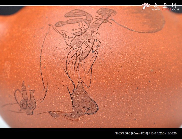 紫砂壶图片：笑靥如花 千里共婵娟 Q版文旦 娇小可爱 - 宜兴紫砂壶网