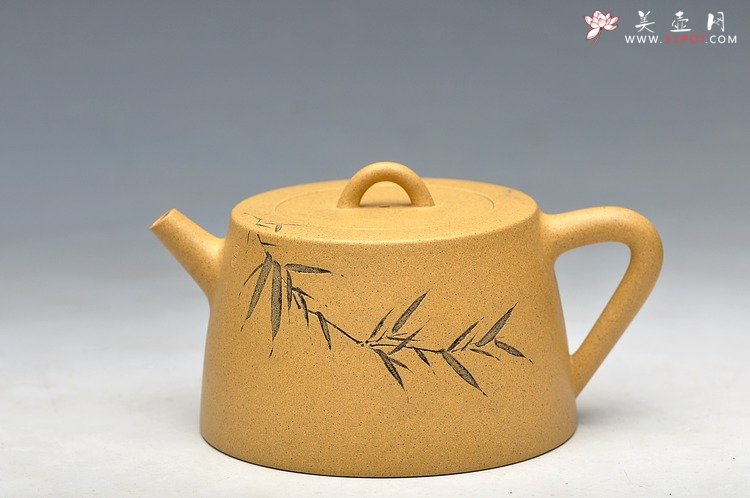 紫砂壶图片：国助和石装饰 摹古 老味 全手芝亭井栏 - 宜兴紫砂壶网