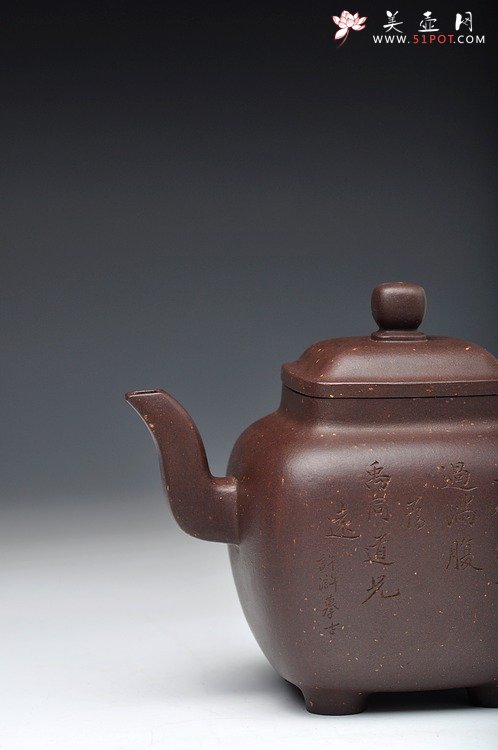 紫砂壶图片：浑厚高俊 风骨丰雅 全手镶接成型  鸣远四方 - 宜兴紫砂壶网