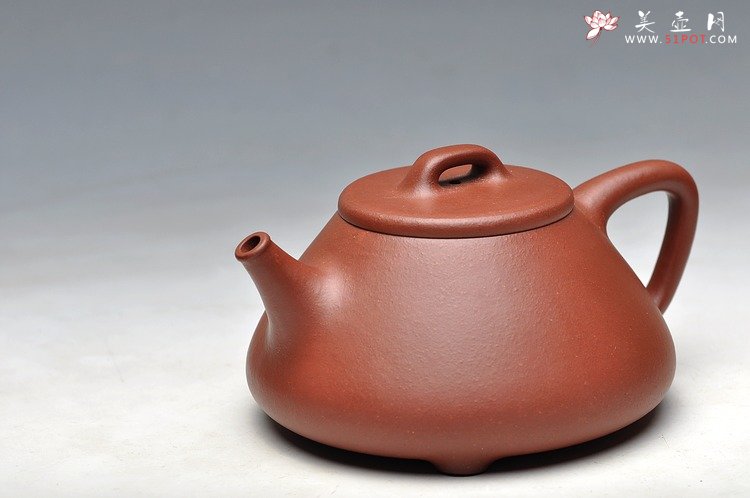 紫砂壶图片：摹古之作 耐品 全手心舟石瓢 - 宜兴紫砂壶网