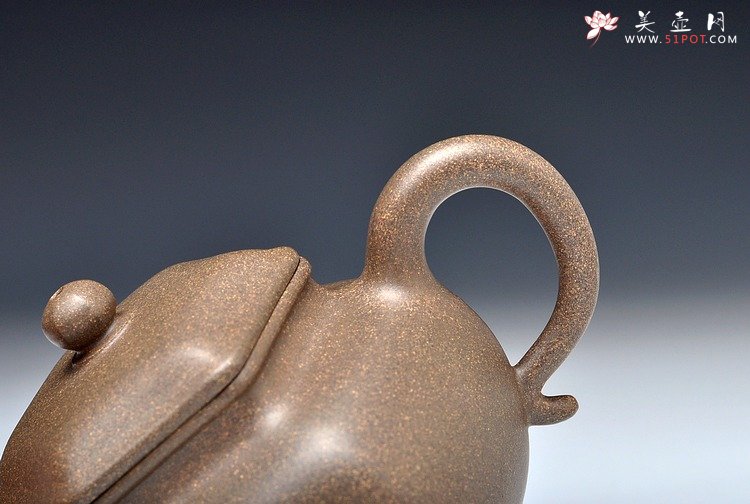 紫砂壶图片：优质青段 全手六角莲子 筋囊佳作 素雅清韵 - 宜兴紫砂壶网