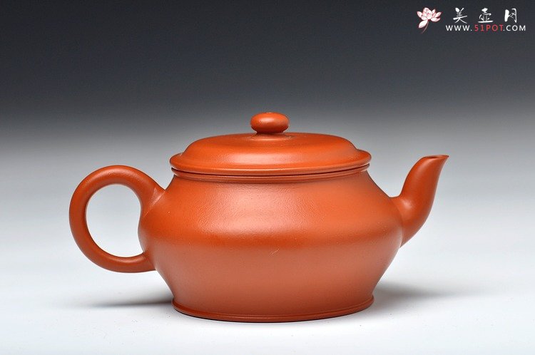 紫砂壶图片：小煤窑朱泥 全手水扁 传统实用 不接受定制 - 宜兴紫砂壶网