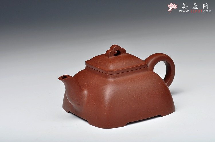 紫砂壶图片：全手工拍打成型 难度极高 精工大气 大觚棱 泥料温润 - 宜兴紫砂壶网