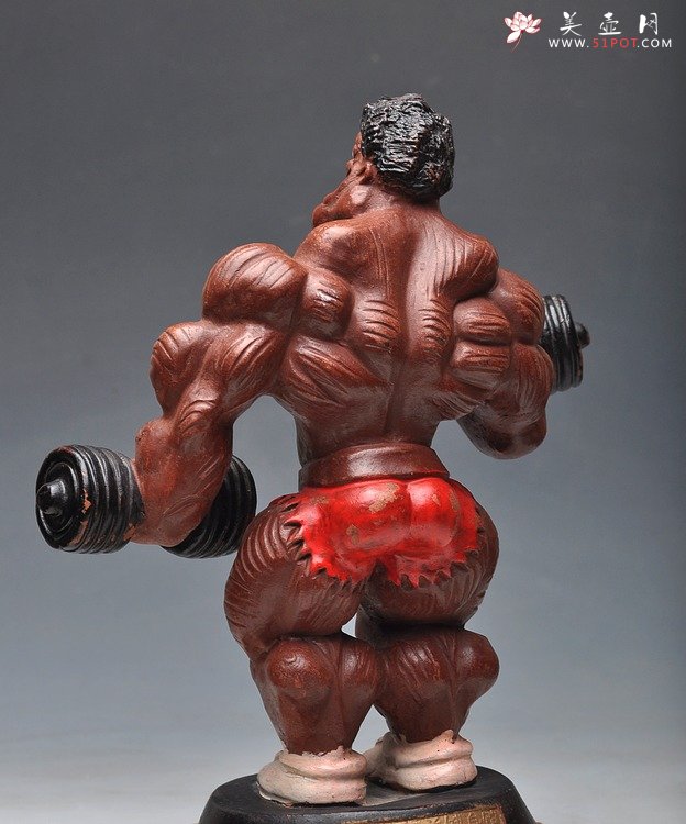 紫砂壶图片：肌肉男 早期为苏州劲与美定做 动感 - 宜兴紫砂壶网