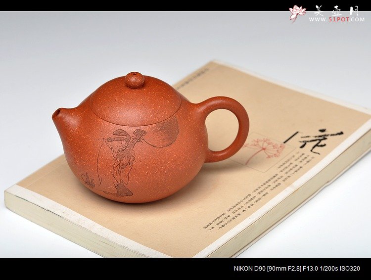 紫砂壶图片：笑靥如花 千里共婵娟 Q版文旦 娇小可爱 - 宜兴紫砂壶网