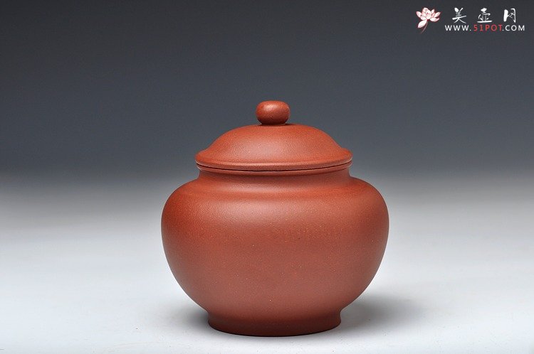 紫砂壶图片：全手茶叶罐 饱满敦厚 年终双节特惠 优质青水泥 - 宜兴紫砂壶网