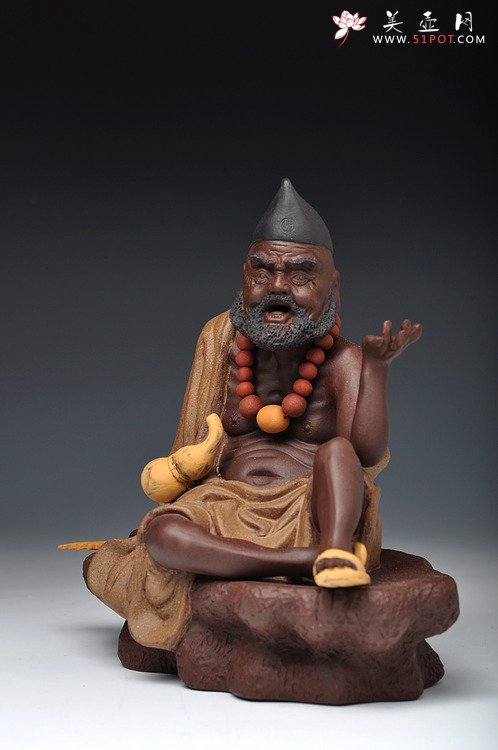 紫砂壶图片：拯危济困 救死扶弱 彰善惩恶 活佛济公 - 宜兴紫砂壶网