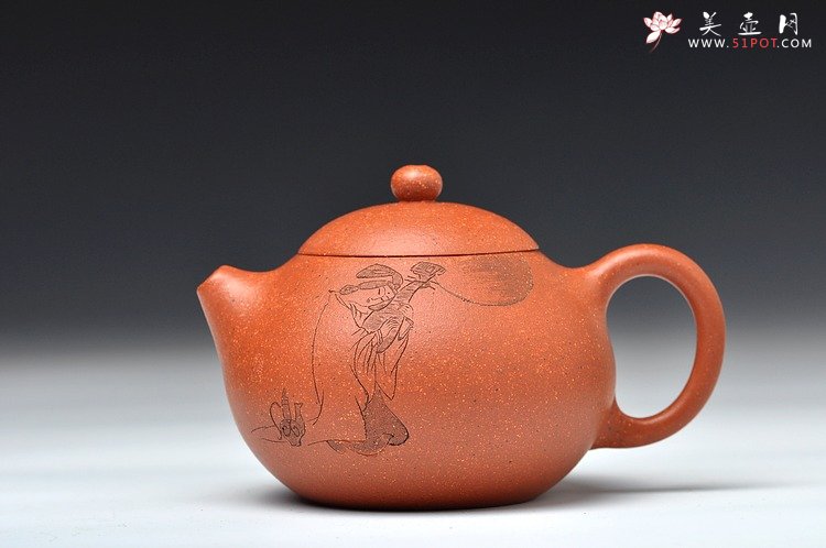 紫砂壶图片：笑靥如花 千里共婵娟 Q版文旦 娇小可爱 - 宜兴紫砂壶网